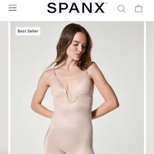 Spanx Suit Your Fancy Plunge Low-Back Mid-Thigh Bodysuit